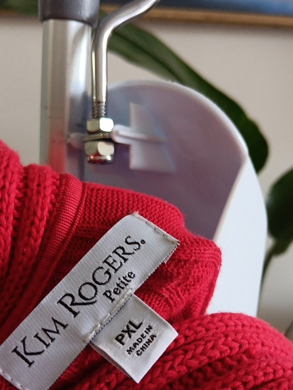Kim Rogers Red Cable-Knit Open-Front Cardigan - Picture 4 of 4